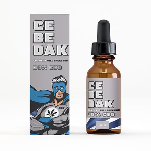 CBD olej full spectrum 30% 3000mg 10ml CEBEDAK - 5ks