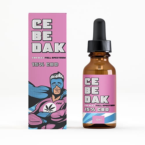 CBD olej full spectrum 15% 1500mg 10ml CEBEDAK - 12ks