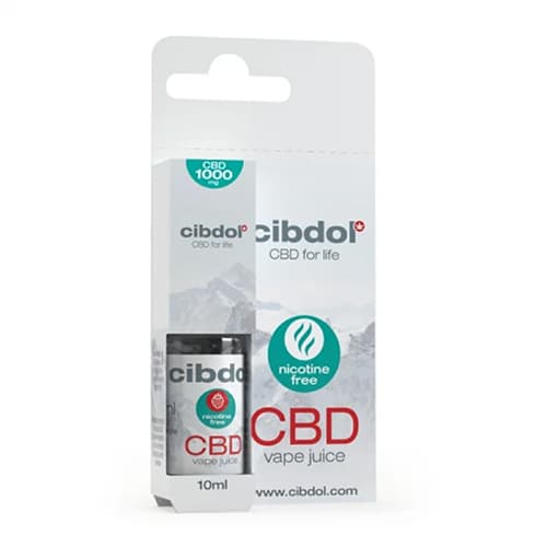 CBD Vape Juice Strawberry 1000mg 10ml Cibdol 5ks