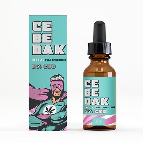 CEBEDAK Pyramidální full spectrum CBD 5% 500mg 10ml 