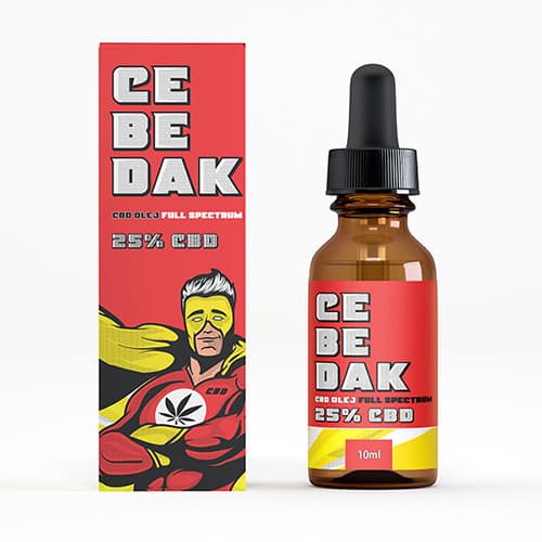 CEBEDAK Pyramidální full spectrum CBD 25% 2500mg 10ml 