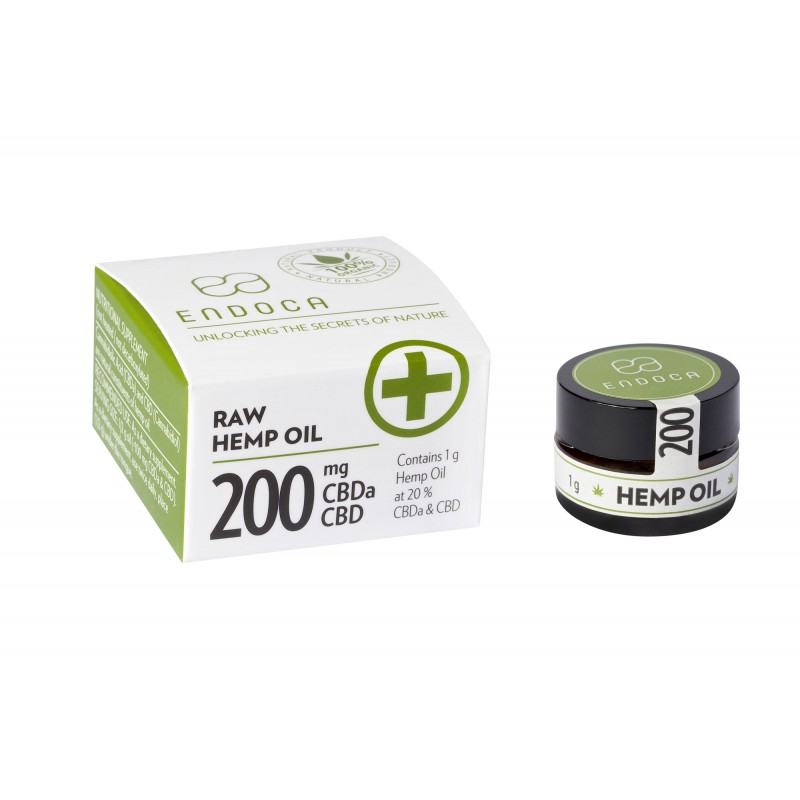 CBD konopná pasta RAW 20% 200mg CBDa+CBD 1g ENDOCA
