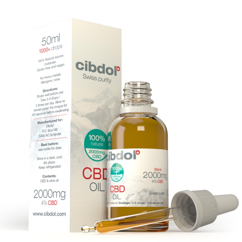 CBD olej 4% 2000mg 50ml Cibdol