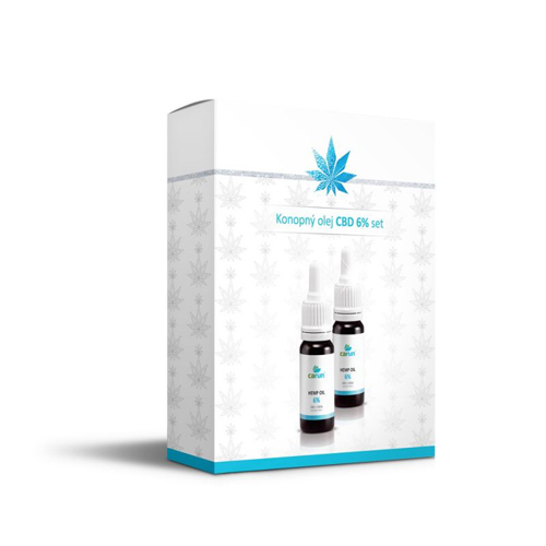 CBD konopný olej 6% 10ml SET Carun