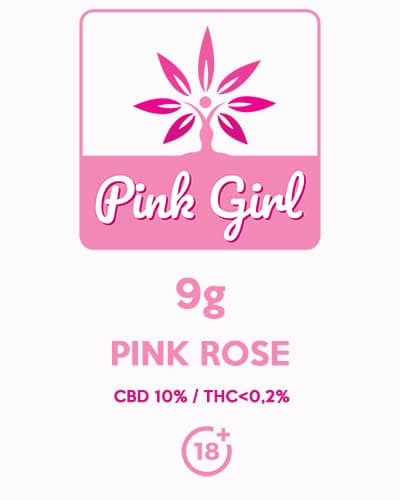 PINK GIRL CBD květy konopní weed PINK ROSE 0,2% THC 9g 