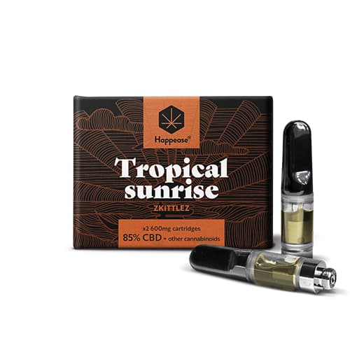 Happease Tropical Sunrise cartridge 1200 mg 85% CBD 2ks x 600 mg