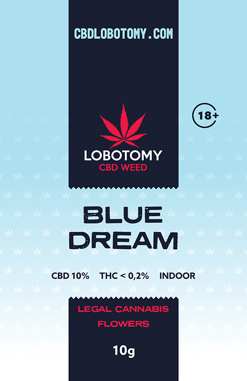 LOBOTOMY BLUE DREAM INDOOR CBD 10% a THC 0,2% 10g 