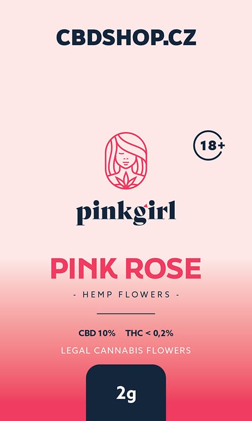 PINK GIRL CBD květy konopní weed PINK ROSE 0,2% THC 2g