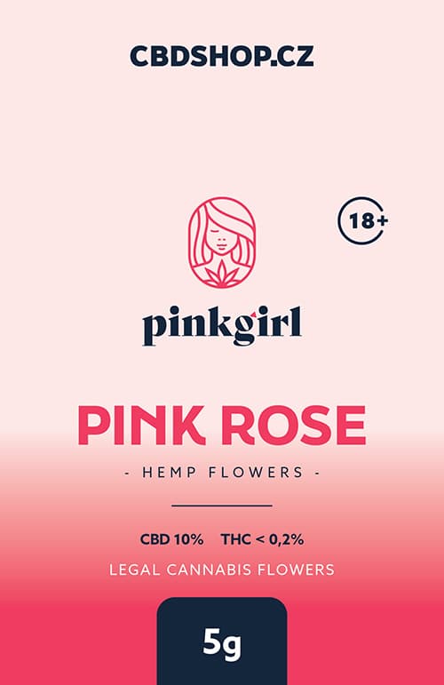 PINK GIRL CBD květy konopní weed PINK ROSE 0,2% THC 5g