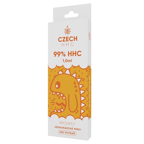 CZECH HHC 99% HHC jednorazové pero Broskev 250 potahů 1m 1ks   