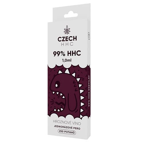CZECH HHC 99% HHC jednorazové pero Hroznové Víno 250 potahů 1ml 1ks  