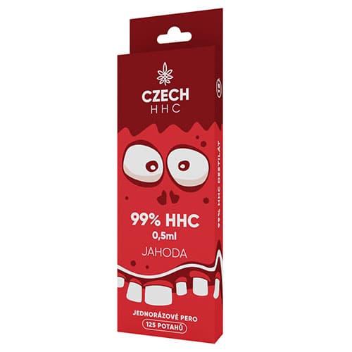 CZECH HHC 99% HHC jednorazové pero Jahoda 125 potahů 0,5ml 1ks   