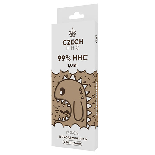 CZECH HHC 99% HHC jednorazové pero Kokos 250 potahů 1ml 1ks   