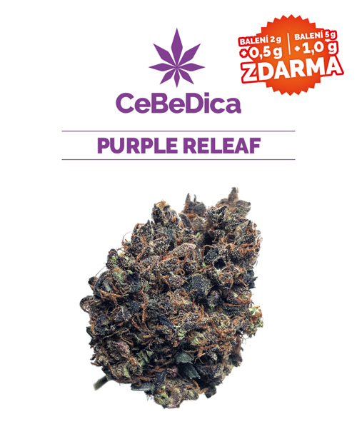 CBD květy Purple Releaf 2g CeBeDica