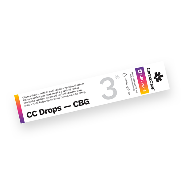CannaCare Kapky CC Drops s CBG 3% 7 ml