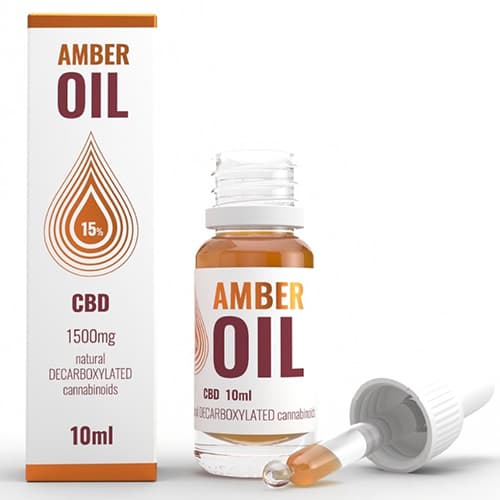 CBD konopný olej 15% 1500mg 10ml Amber Oil