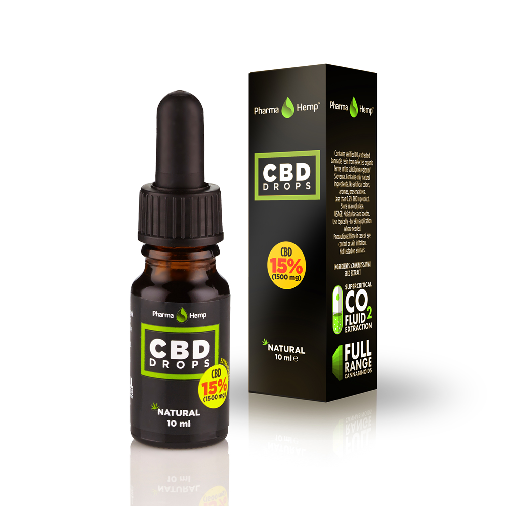  CBD  drops 15 10ml 1500mg olivov  olej  Pharma Hemp