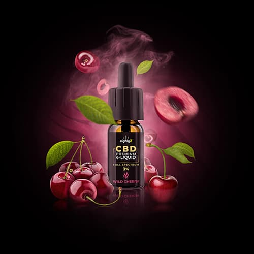 Eighty8 CBD Wild Cherry e-liquid 1% 10ml