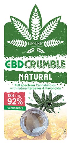 Euphoria CBD Pure Crumble Natural 184mg 0,2 g