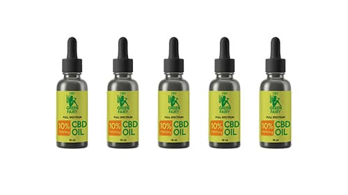 CBD olej full spectrum 10% 1000mg 10ml 5ks GREEN FAIRY