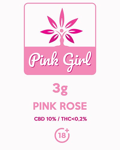 PINK GIRL CBD květy konopní weed PINK ROSE 0,2% THC 3g 