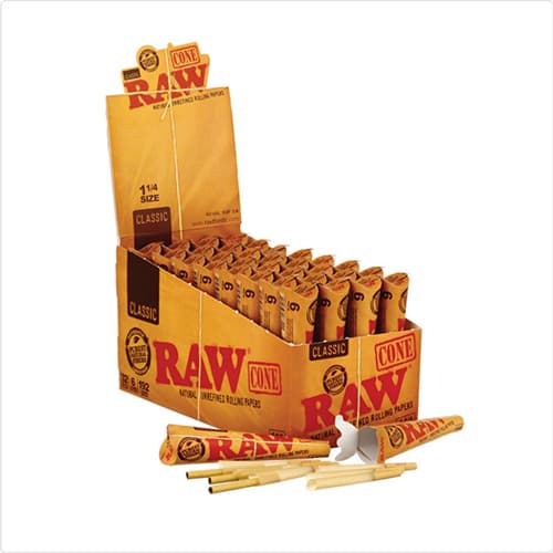 Raw 1 1/4 Cones Basic 6ks x 32ks pack 
