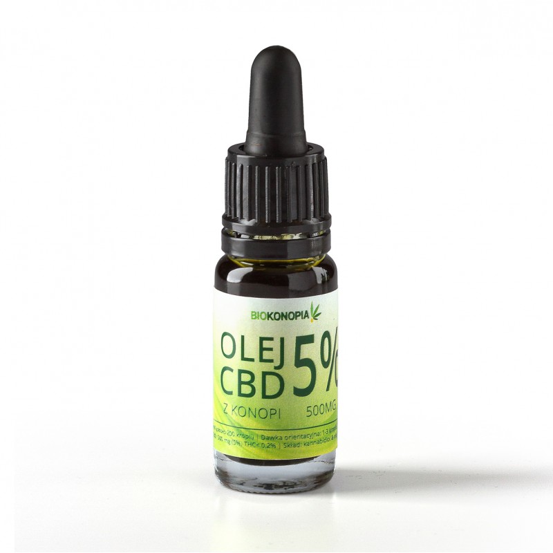 CBD konopný olej 5% 500mg 10ml BIOKONOPIA