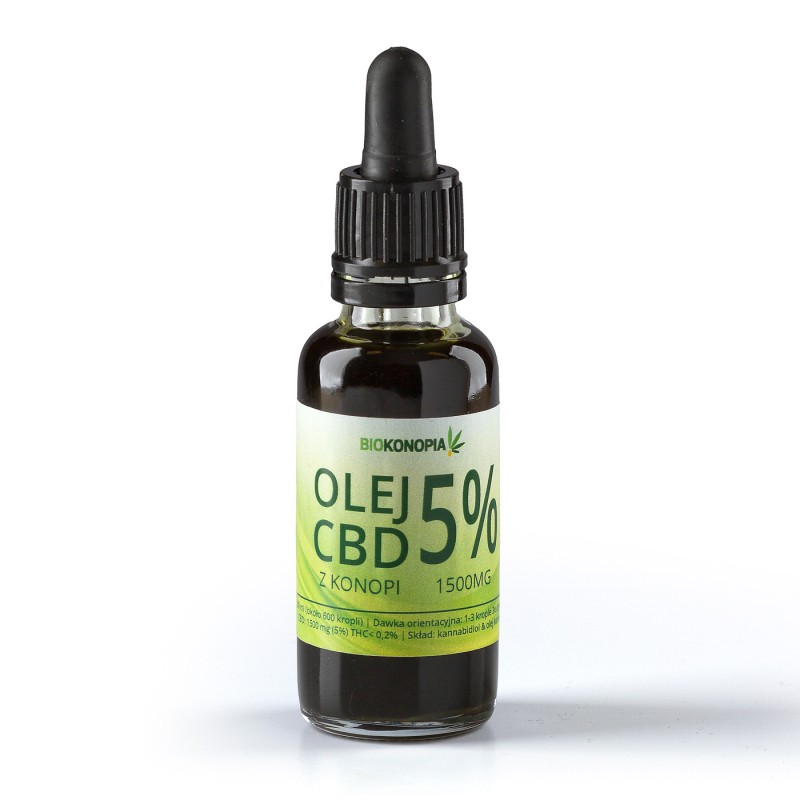 CBD konopný olej 5% 1500mg 30ml BIOKONOPIA