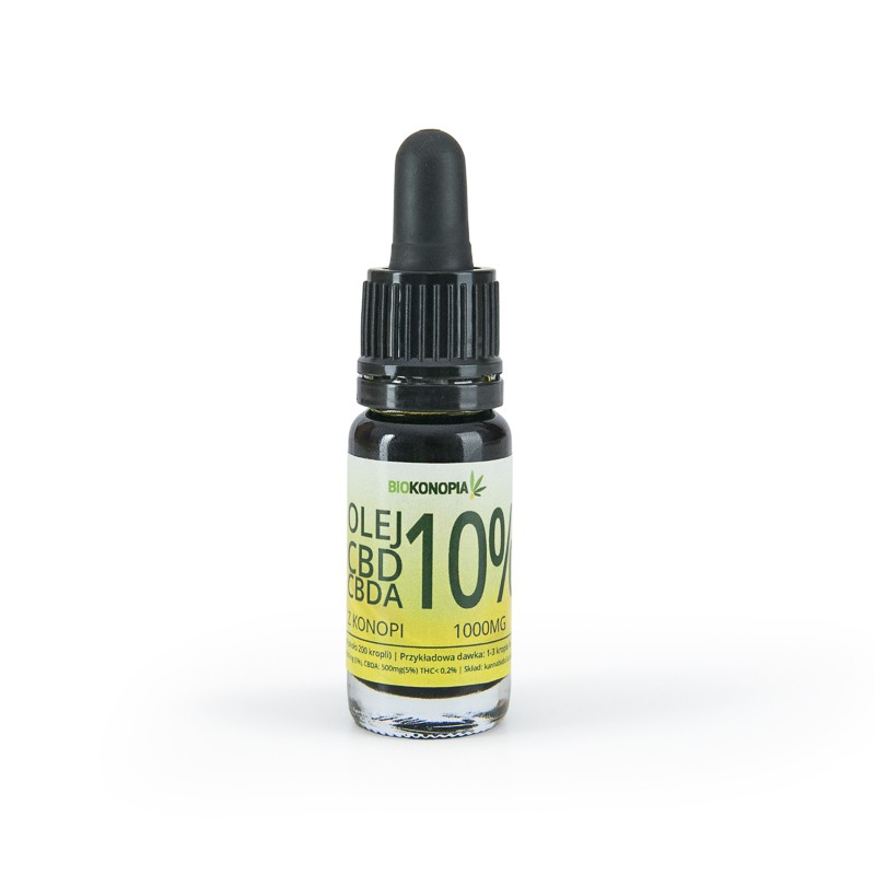 CBD konopný olej 10% 1000mg CBDa+CBD 10ml BIOKONOPIA