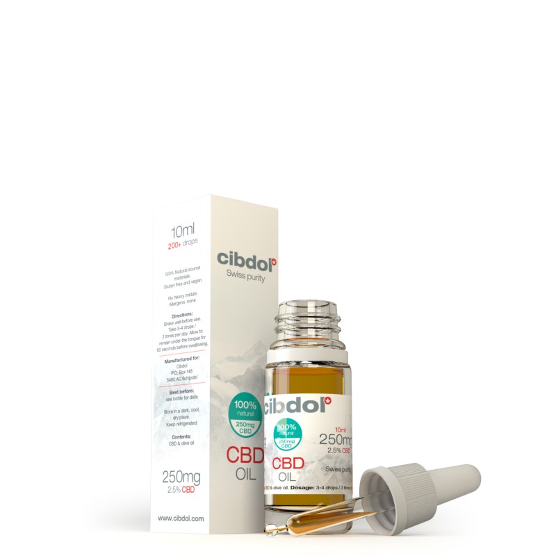 CBD olej 2,5% 250mg 10ml Olive Oil Cibdol