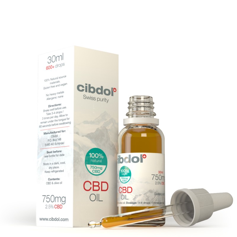 CBD olej 2,5% 750mg 30ml Cibdol