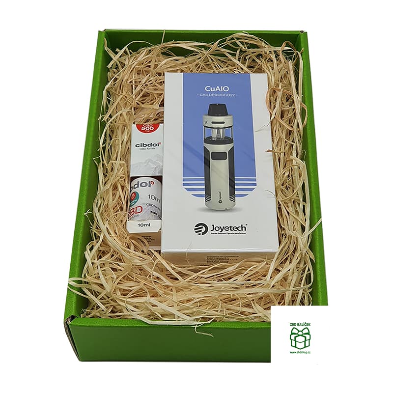 CBD dárkový balíček vape + vaporizér modrý 22