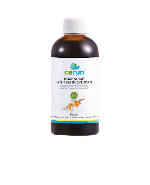 Carun Bio Konopný sirup s rakytníkem 0,3 l