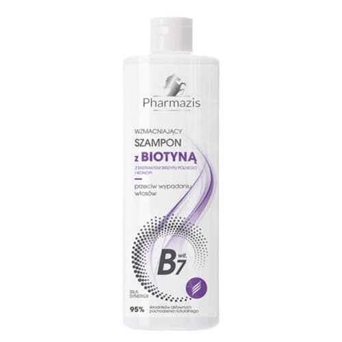 Posilující šampon s biotinem, přesličkou a konopným extraktem PHARMAZIS 400 ml