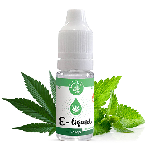 Zelená Země E-liquid s CBD příchuť Konopí SPEARMINT 1% 10ml 