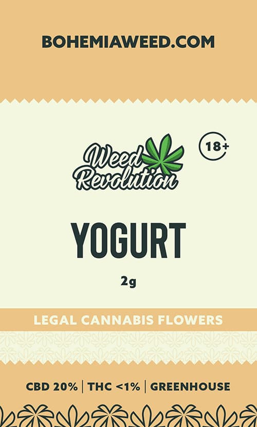 WEED REVOLUTION YOGURT GREENHOUSE CBD 20% a THC 1% 2g