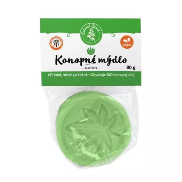 Zelená Země Konopné mýdlo Aloe Vera 80 g