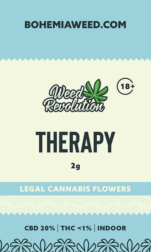 WEED REVOLUTION THERAPY INDOOR CBD 20% a THC 1% 2g