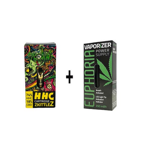 Euphoria Cartridge Zkittlez 74% HHC 0,5 ml + vape baterie