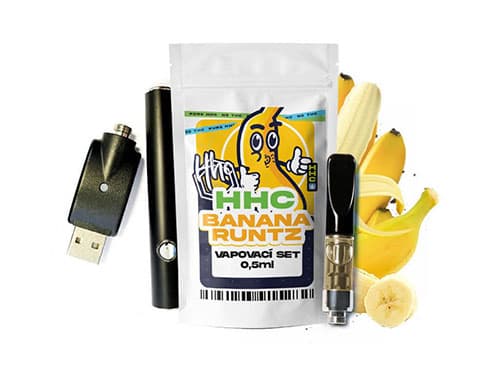 Czech CBD HHC set baterie + cartridge Banana Runtz 94 % 0,5 ml