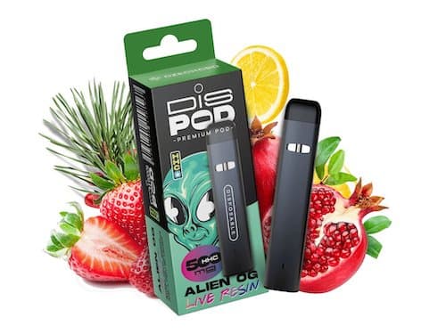 Czech CBD HHC Vape Pen disPOD Alien OG 500 mg 0,5 ml