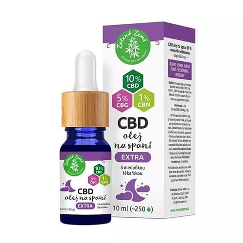 Zelená Země CBD kapky na spaní EXTRA 10 ml