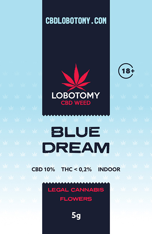 LOBOTOMY BLUE DREAM INDOOR CBD 10% a THC 0,2% 5g