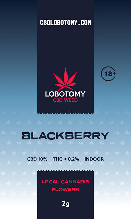 LOBOTOMY BLACKBERRY INDOOR CBD 10% a THC 0,2% 2g