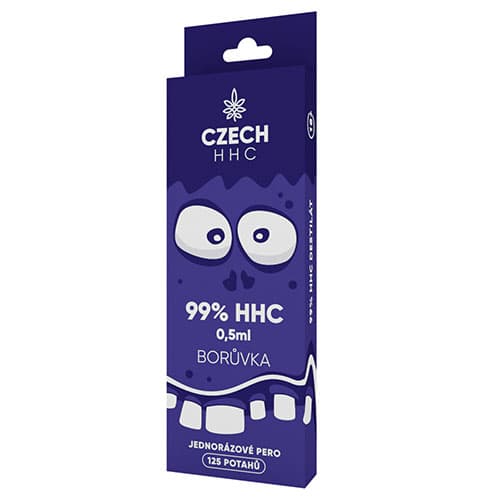 CZECH HHC 99% HHC jednorazové pero Borůvka 125 potahů 0,5ml 1ks 