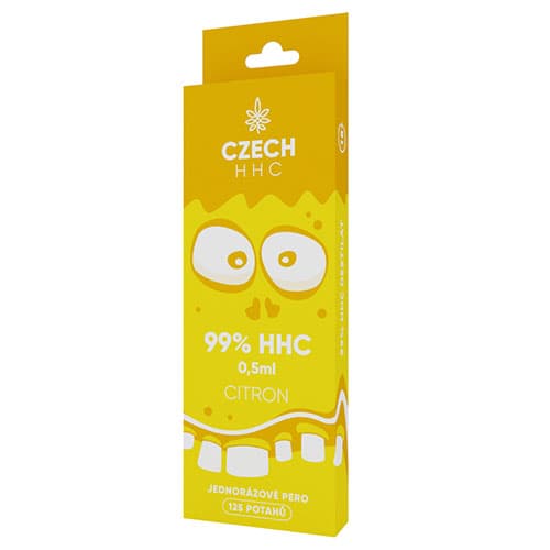CZECH HHC 99% HHC jednorazové pero Citron 125 potahů 0,5ml 1ks   