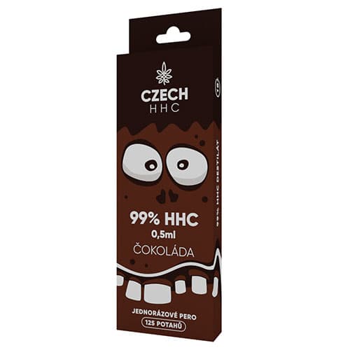 CZECH HHC 99% HHC jednorazové pero Čokoláda 125 potahů 0,5ml 1ks   