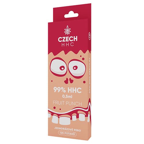 CZECH HHC 99% HHC jednorazové pero Fruit Punch 125 potahů 0,5ml 1ks   