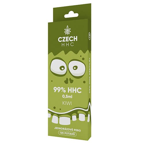 CZECH HHC 99% HHC jednorazové pero Kiwi 125 potahů 0,5ml 1ks 