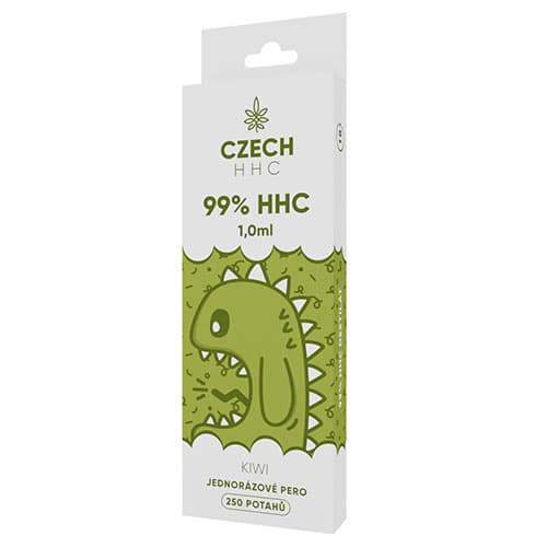 CZECH HHC 99% HHC jednorazové pero Kiwi 250 potahů 1ml 1ks   